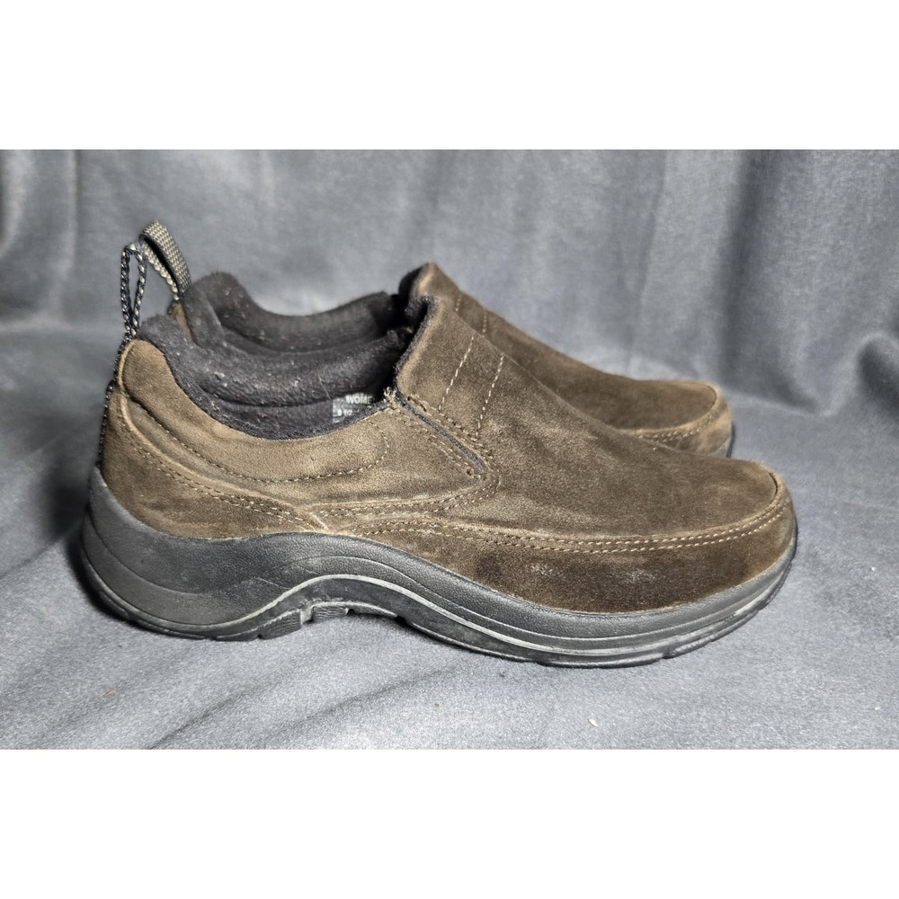 L.L.Bean‎ Women's Sz 6.5 Brown Suede Slip On Comfort Moc Sneakers Loafer